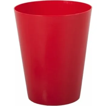 Obal na květináč Obal na květník CLIVO ORCHIDEA plast červený lesklý d13x15cm