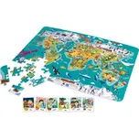 Hape Puzzle Mapa světa 2v1, 105 dílků