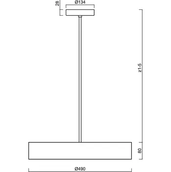 Osmont KRUGER P3 FO LED-1L20EMP1050ZKN94/FO3C/z5 C 4K závěsné svítidlo s plastovým stínidlem