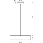 Osmont KRUGER P2 FO LED-1L16EMP700ZKN83/FO2B/z5 B 4K závěsné svítidlo s plastovým stínidlem