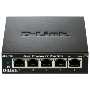 Počítač D-Link DES-105/E 5-port 10/100 Metal Housing Desktop Switch