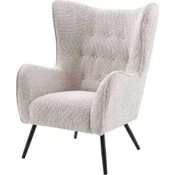 Křeslo Deflee Amsterdam bouclé greige/černé