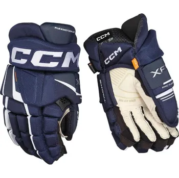 Hokejové rukavice Rukavice CCM Tacks XF Pro JR, Junior, 11", tmavě modrá-bílá CCM