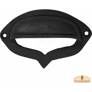 Karnevalový kostým Výprodej Hladká litinová úchytka „mušle“ se špičkou - Outlet