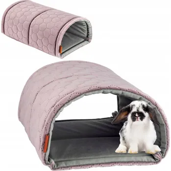 TUNEL BUDKA 2 VCHODY pro Králíky Fretky Hlodavce Morčata 28x40cm