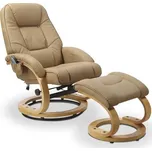 Masážní polohovací křeslo s podnožkou z…