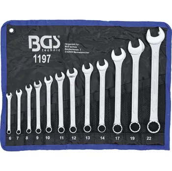 Klíč Očkoploché klíče, velikosti 6-22 mm, sada 12 ks v obalu - BGS 1197