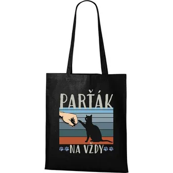 DOBRÝ TRIKO Bavlněná taška s potiskem Parťák na vždy Barva: Černá