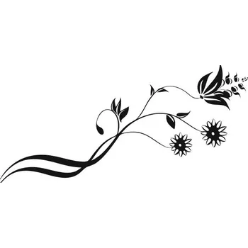 Samolepící dekorace Samolepka na zeď Drukant ornament 25x50 cm černá