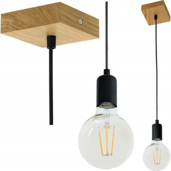 Závěsné stropní LED svítidlo E27 0-100 cm Dubové Přisazené Závěsné do obýváku Loft