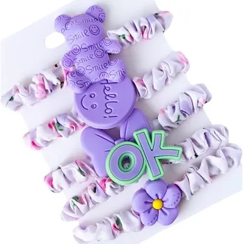 Carla Dámská sada gumiček do vlasů Mollee fialová One size