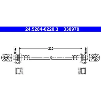 Brzdová hadice Brzdová hadice ATE 24.5284-0220.3