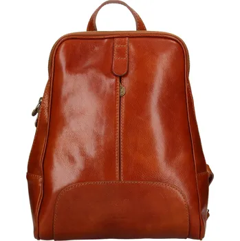 Městský batoh Dámský kožený batoh Italia Daniela - koňak