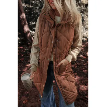 Dámská vesta OMG Dámská vesta Billisaaa kávová XL