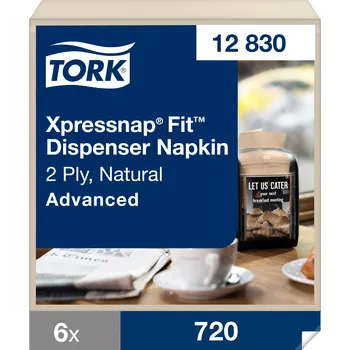 Papírový ubrousek Tork Xpressnap Fit® natural ubrousky do zásobníku