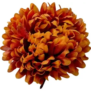 umělá květina Vazbový květ chryzantéma oranžová (látka)