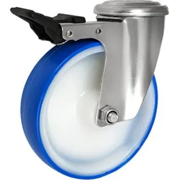 Pojezdové kolečko Kolo s polyuretanovým běhounem 150 mm nerezová otočná vidlice ZABI