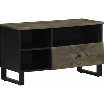 Televizní stolek vidaXL TV skříňka černá 80 x 33 x 46 cm masivní mangovníkové dřevo [4017701]