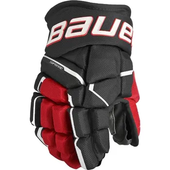 Hokejové rukavice Rukavice Bauer Supreme Mach S23 JR, Junior, černá-červená, 11" Bauer