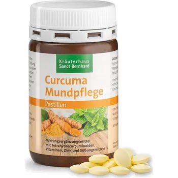 Přírodní produkt Sanct Bernhard Péče o ústní dutinu s Kurkumou 180 pastilek