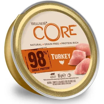 Krmivo pro kočku Konzerva Wellness Core Cat 98% Protein krůta 85g