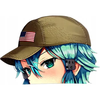 Samolepicí dekorace na vozidlo Barevná NÁLEPKA Grafika na auto Japonský Anime styl 15x10 cm