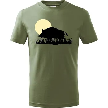 Chlapecké oblečení Myslivecké Tričko dětské Divočák v měsíci