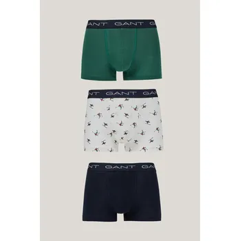Boxerky SPODNÍ PRÁDLO GANT SKIER PRINT TRUNK 3-PACK GB WHITE