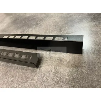 Stavební profil Spádová lišta do sprchy Havos 10mm / 1,2m Levá komaxit černý (Podlahový Spádový profil Nerez levá 10/ 1,2m KOMAXIT ČERNÝ)