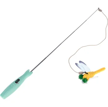 Hračka pro kočku TIAKI udice pro kočky vážka s LED ukazovátkem