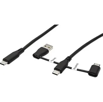 Datový kabel ROLINE USB 2.0 kabel, USB C(M) - USB C(M), + data blokátor USB A / USB C, 1 m - 11.02.8349