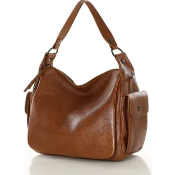 Kabelka Marco Mazzini Luxusní kufříková kabelka Mazzini Mm288 hnědá