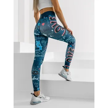 Dámská móda Tmavě modré dámské legíny Bolf 20755 - S