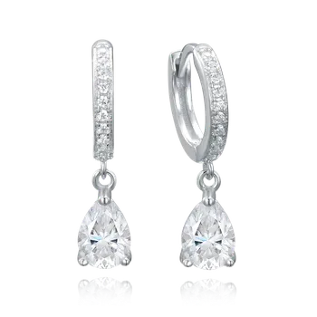 Souprava šperků MINET Luxusní stříbrné náušnice kroužky s bílými zirkony JMAN0554SE00 SKLAD