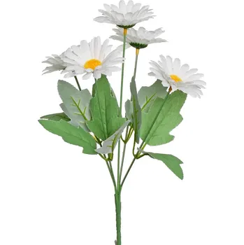 umělá květina Květinový svazek, KOPRETINA, bílá, 30cm, 1 svazek