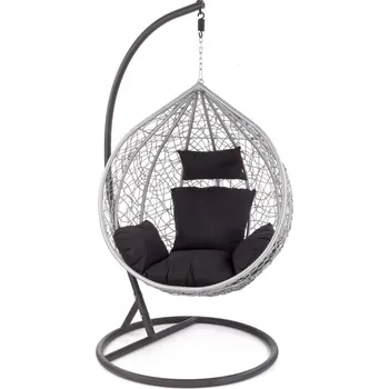 Zahradní houpačka Zahradní závěsné křeslo EGGY šedá / černá