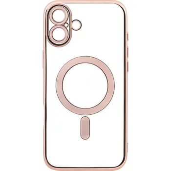 Pouzdro na mobilní telefon Pouzdro BACK WG Magic Eye MagSafe pro Apple iPhone 16 Plus Gold Transparent