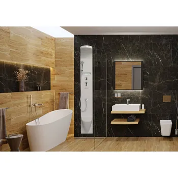 Sprchový panel ARTTEC Sprchový panel TRENDY 1 se sedátkem 5 let záruka + stěrka na sklo zdarma