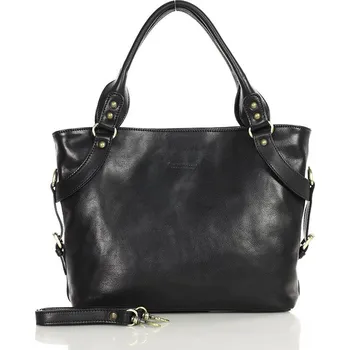 Kabelka Marco Mazzini Kožená kufříková kabelka Mazzini MM418 černá