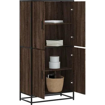 Policová skříň vidaXL Skříň highboard 68 x 35 x 139 cm kompozitní dřevo [3300834] Barva: hnědý dub