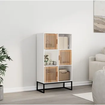 Příborník do zásuvky vidaXL Highboard 70 x 35 x 125 cm kompozitní dřevo [352137] Barva: Bílá