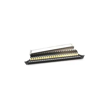 Patch panel LEXI-Net PATCHP24PHZ6-EX 19" Patch panel LEXI-Net EXCLUSIVE 24port, UTP, 50µm, Cat6, duální svorkovnice, černý