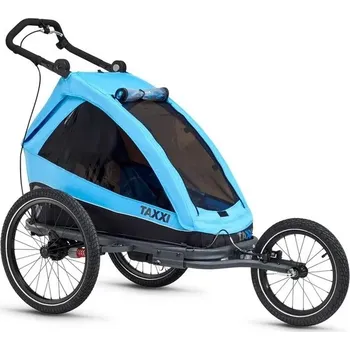 vozík za kolo Dětský vozík za kolo odpružený SCOOL TAXXI Elite 1 +set 3v1 (kočárek, kolo a běh) modrý Varianta: modrý
