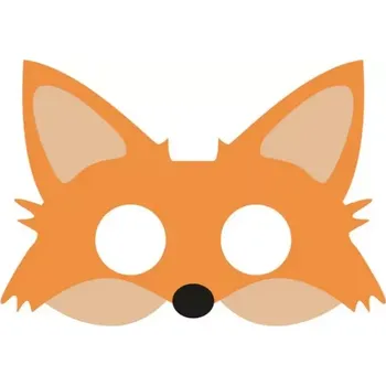 Karnevalová maska Škraboška, maska filcová Liška (Karnevalová maska lišky)