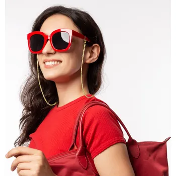 Řetízek na brýle s kameny Preciosa - LIGHT GOLD