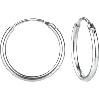 Náušnice Stříbrné náušnice kruhy 14 mm Ag 925/1000