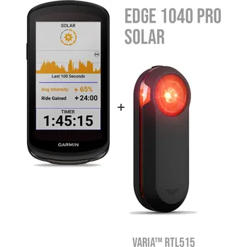 GPS navigace Garmin Edge 1040 Pro Solar + Garmin Varia RTL 515