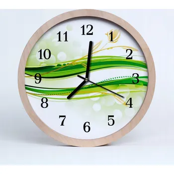 Hodiny Nástěnné hodiny z překližky Abstraktní linie Umění