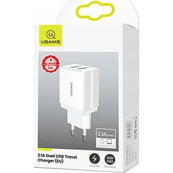 USAMS T24 nabíjecí adaptér USB duální 2.1A CC090