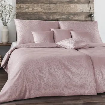 Povlečení Povlečení Tencel Větvičky starorůžová - 240x220 + 2x 50x70 cm